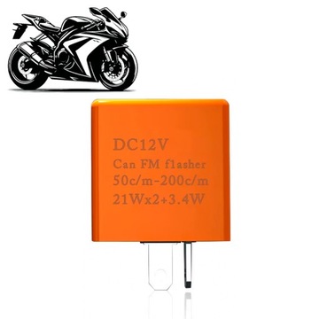 PRZERYWACZ KIERUNKOWSKAZÓW LED MOTOCYKLOWY REGULOWANY CZASOWY 2PIN 12V MOTO