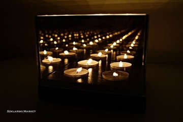 3D Подсвечник - волшебный, гламурный - четверной коричневый