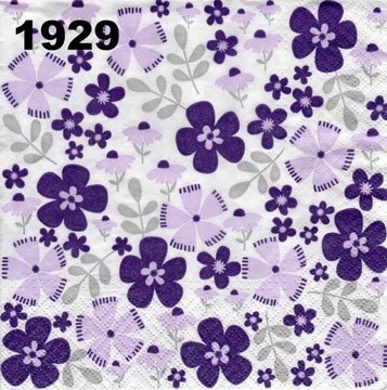 Serwetki do decoup.-1szt-KWIATY-nr 1929