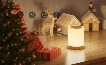 Lampka Nocna Ściemniana DotykowoW 10kolor 4tryby Lampka Do Karmienia Dzieci