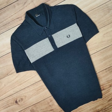 FRED PERRY Koszulka Polo Męska Logowana r. L