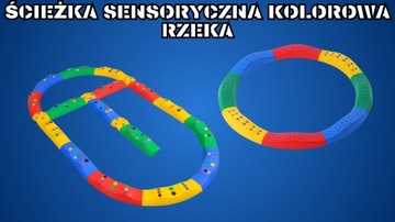 Сенсорная дорожка Монтессори, бревно, река, большой набор из 20 элементов