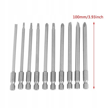 БИТЫ BST LONG BITS 10PC 100MM SLOTS И CROSS SECURITY STAR