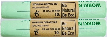 WORKI BIODEGRADOWALNE KOMPOSTOWALNE 10L BIO 50szt.(2 rolki po 25 szt.)11057