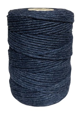 Sznurek Bawełniany do Makramy Granatowy 150m 2mm