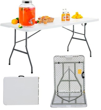 ПЛАСТИКОВЫЙ САДОВЫЙ СТОЛИК Выдвижной складной для туристического кейтеринга 180 см