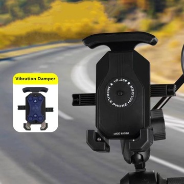ДЕРЖАТЕЛЬ ДЛЯ ТЕЛЕФОНА НА МОТОЦИКЛЕ ГАМПИСИТЕЛЬ ВИБРАЦИИ МОТОРА, АНТИВИБРАЦИОННЫЙ, РУЛЬ