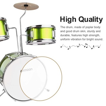 Детская барабанная установка ammoon 14 дюймов, состоящая из 3 предметов, с