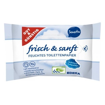 G&G Nawilżany papier toaletowy Sensitiv 70szt