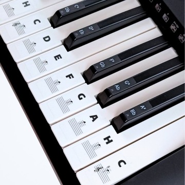 Наклейки Notes для клавиш, клавиатуры, фортепиано