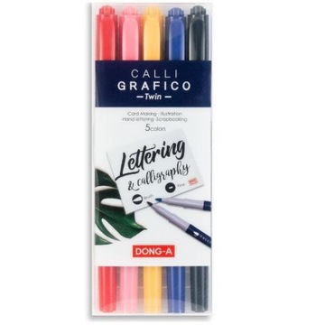 DONG-A PISAK DO KALIGRAFII LETTERING BRUSH 5 KOL