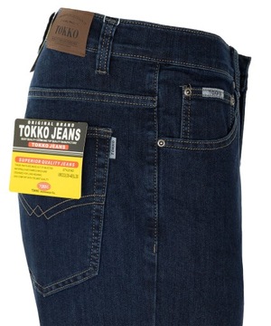 Spodnie jeansy męskie granatowe proste W44 L30