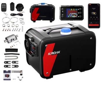 OGRZEWANIE POSTOJOWE TYPU WEBASTO 8KW 12/24V NAGRZEWNICA DIESEL BLUETOOTH