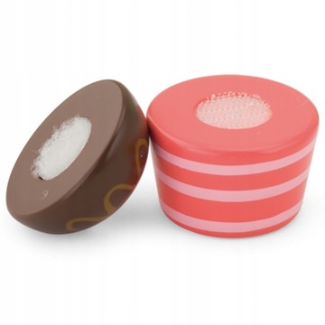 VIGA CIASTECZKA BABECZKI DREWNIANE 4 SZT.