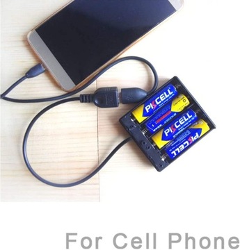 AEVYVKV Женская USB-розетка для 4 батарейных коробок типа АА, держатель коробки с переключателем включения/выключения