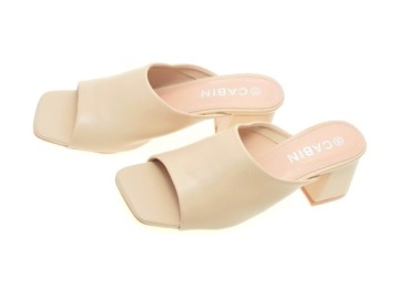 ТАПОЧКИ ELEGAL НА КАБЛУКЕ, Бежевые, размер 39