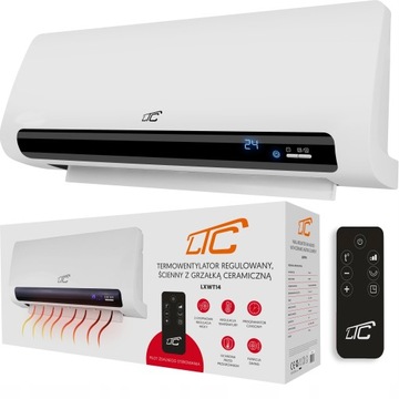 Воздушная завеса Тепловентилятор, настенный белый радиатор с керамическим обогревателем