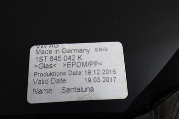 SKLO (OKNO) KAROSERIE LEVÝ PRAVÁ ZADNÍ 1ST845041K 1ST845042K 2016 SKODA CITIGO 3D