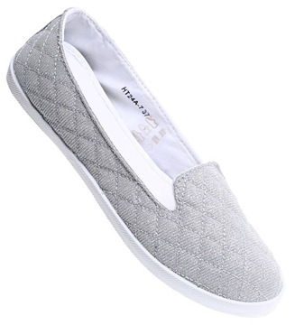 Buty damskie wsuwane tenisówki slip on lekkie buty sportowe 15438