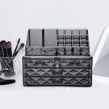 Настольные органайзеры с выдвижными ящиками.Полка для хранения косметики.