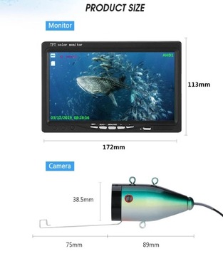 DVR Рыболокатор Камера для подводной рыбалки HD 1280*720 Экран 30 шт. Светодиодный