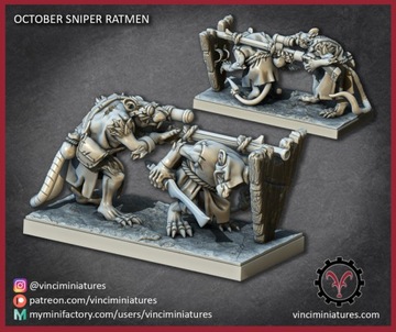 Shooter Ratmen #2 - Vinciminiatures - Druk 3D