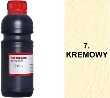 KREMOWY 7 FARBA RENOSKÓR 480 ml DO NADANIA NOWEJ BARWY SKÓRY LICOWEJ G12-85