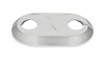 ROZETA MASKUJĄCA MASKOWNICA PODWÓJNA 28 CHROM