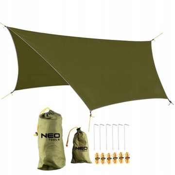 NEO PLANDEKA BIWAKOWA TARP TURYSTYCZNY WODOODPORNY 360x290 cm 210T 63-130
