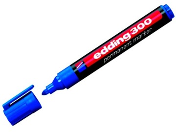 MARKER PERMANENTNY EDDING 300 NIEBIESKI okrągły x3