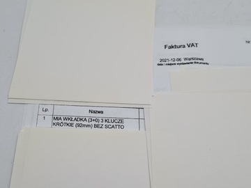 Wkładka DIERRE MIA BLO 3110 3 klucze 92 mm nowe FV