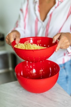 Durszlak Palsby Organic L czerwony Koziol