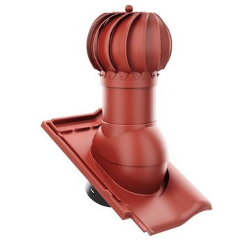 Kominek wentylacyjny OBROTOWY kulisty fi125 BRAAS RUBIN 9V KOLORY