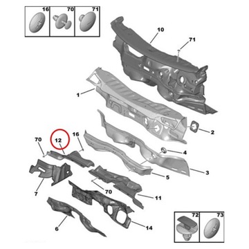 Коврик шумоизоляционный на переднюю стенку 9817267480 Износостойкий G3