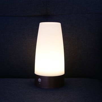 СВЕТОДИОДНАЯ НАСТОЛЬНАЯ ЛАМПА НА АККУМУЛЯТОРЕ, ТЁПЛЫЙ БЕЛЫЙ С ДАТЧИКОМ ДВИЖЕНИЯ