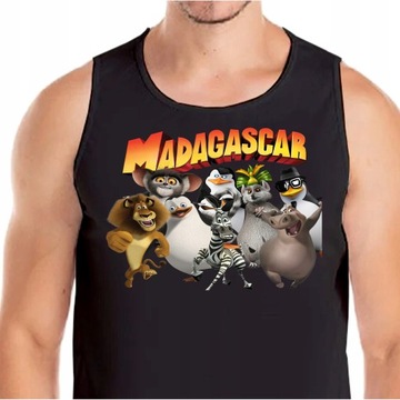 3259 TANK PINGWINY Z MADAGASKARU JULIAN XXL CZARNA