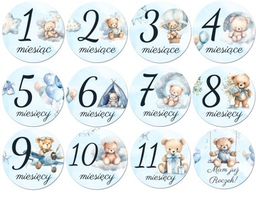 ТАРЕЛКИ ФОТООТКРЫТКИ С МЕСЯЦАМИ ПОДАРОК ​​НА ОДИН ГОД ЖИЗНИ НЕБО