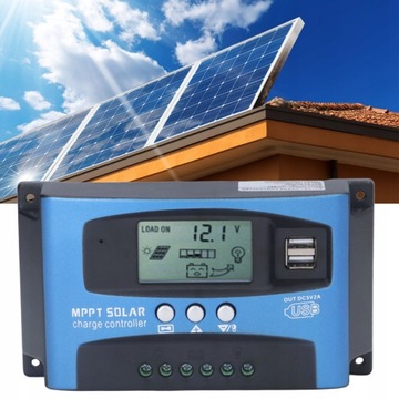 Контроллер заряда солнечной батареи MPPT 12В 24В LCD 40А