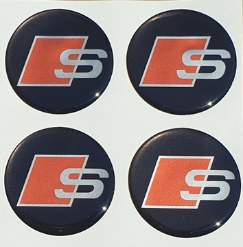 NÁLEPKA NA POKLICE VÍČKA RÁFKY AUDI S LINE 60 MM