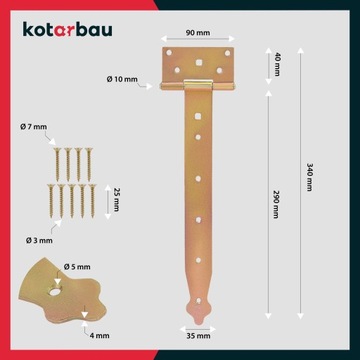 ПЕТЛЯ СТРОИТЕЛЬНАЯ БЕСЕДКА ДВЕРНАЯ ОЦИНКОВАННАЯ 300 ММ