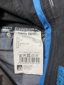 Pierre Cardin LYON tapered FutureFlex Flexibility czarne Spodnie W 33 L 30