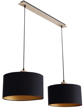 LAMPA WISZĄCA SUFITOWA 033-2 LED ABAŻUR DREWNO