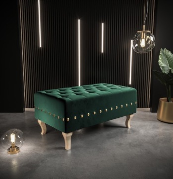 Пуф подставка для ног, декорированная булавками, 80 см RU Мебель