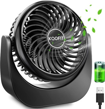 WENTYLATOR USB KOOFIT MINI WENTYLATOR BIURKOWY Z 3 PRĘDKOŚCIAMI