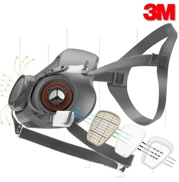 Пылезащитная маска 3M Полумаска 6300 В КОМПЛЕКТЕ