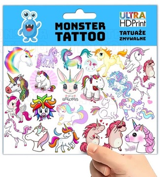 МОЮЩИЕСЯ ВРЕМЕННЫЕ ТАТУ ДЛЯ ДЕТЕЙ ЕДИНОРОГ ОРИГИНАЛЬНЫЕ ДИЗАЙНЫ ЕДИНОРОГ