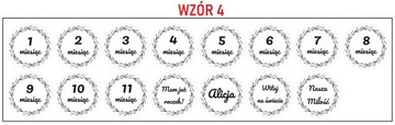 DREWNIANE TABLICZKI Z MIESIĄCAMI DO ZDJĘĆ DZIECKA metryczka