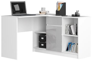 BIURKO NAROŻNE KOMPUTEROWE KOMODA STOLIK POŁYSK