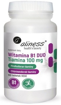 Witamina B1 DUO Tiamina 100mg Aliness 100 tabletek