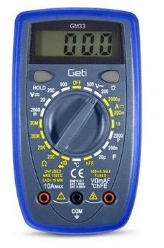Мультиметр универсальный измеритель температуры GM33C/UT33C DCV/ACV 500В DCA10A